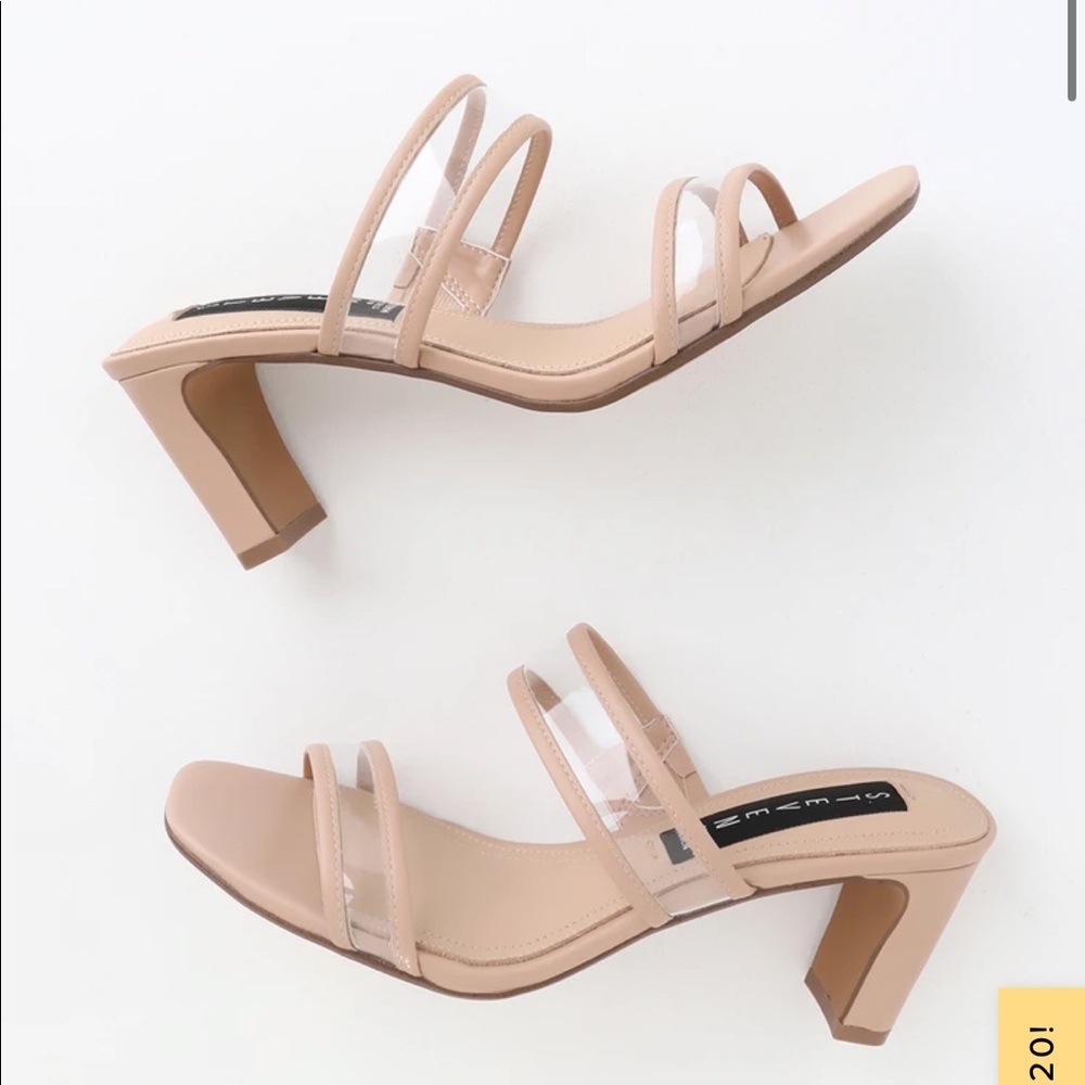 Steven nude clear strap sandals